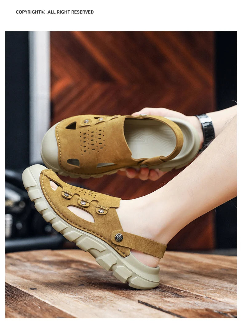 Men’s Two-Way Wearing Hollow Out Sandals | Breathable Summer Footwear