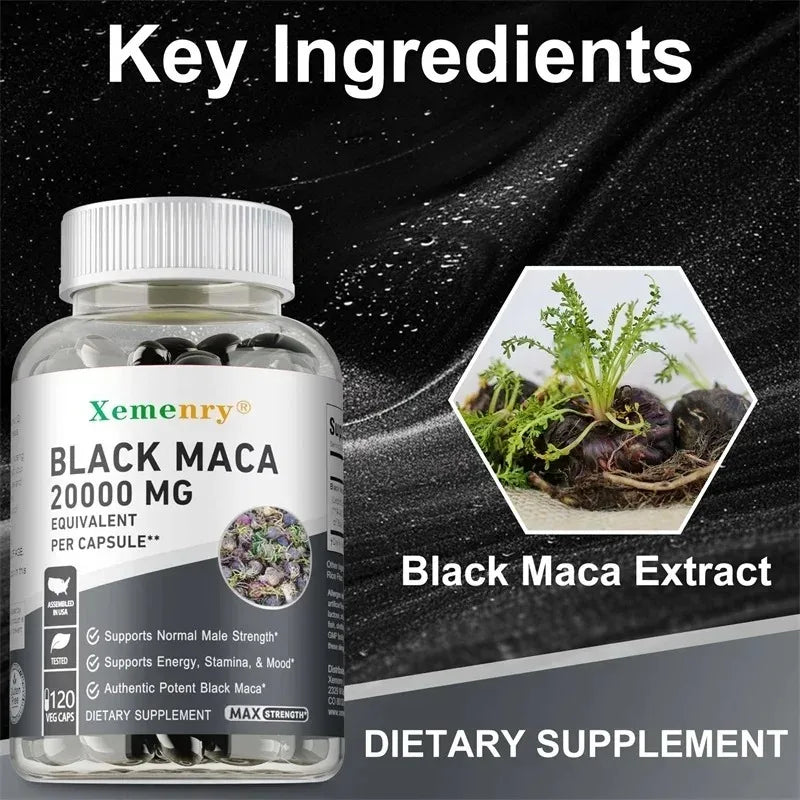 Black Maca Root Capsules | Enhance Energy & Reproductive Health