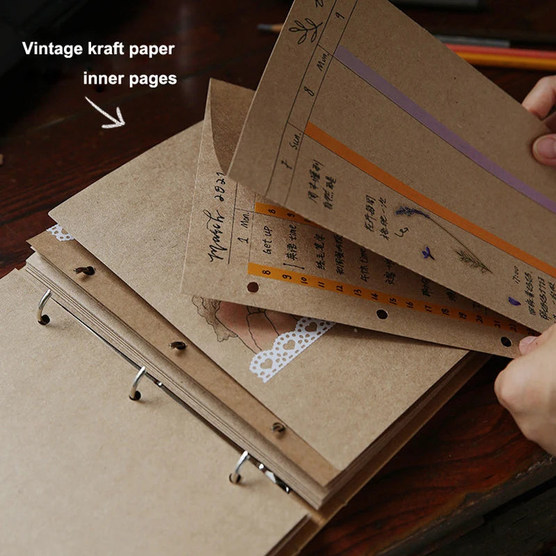 Retro Kraft Paper Cover Photo Album | Wedding Guest Book & Scrapbook