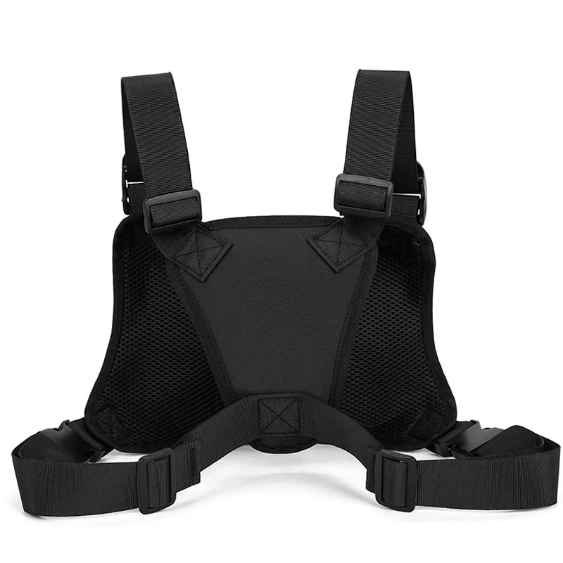 OutdoorStreetwear Men Chest Bag Trend Unisex Tactical Vest Backpack Multi-function Vest Pocket Sport Running Travel Chest Pack