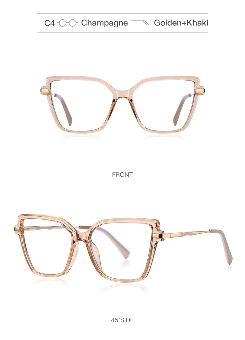Fashionable Square Reading Glasses for Women | Anti-Blue Light
