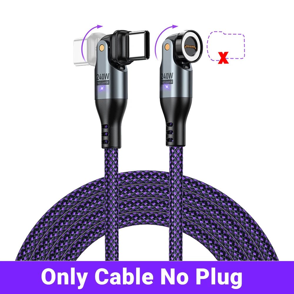 Magnetic 240W Fast Charging USB Type C Cable | Data Sync Cord
