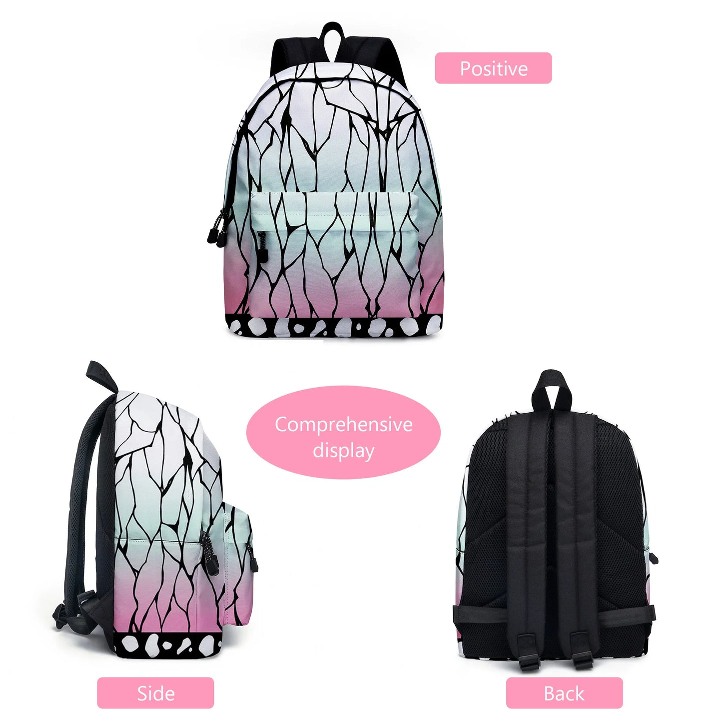 Anime Demon Slayer Backpack Set | Stylish Schoolbag & Pen Bag