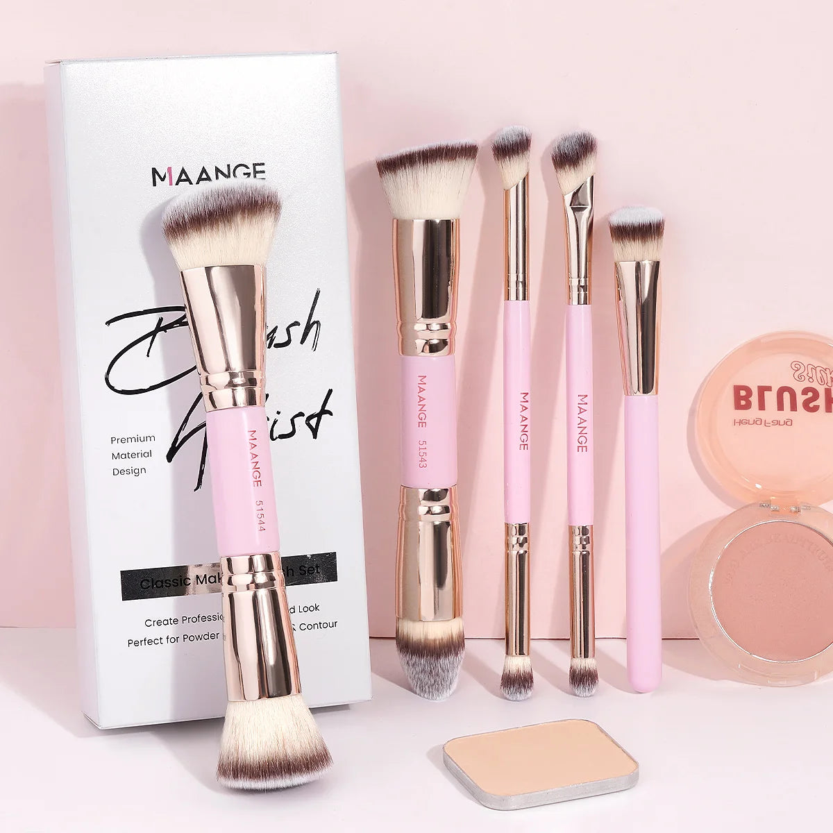 5pcs Makeup Brush Set | Essential Brushes for Stunning Beauty Looks
