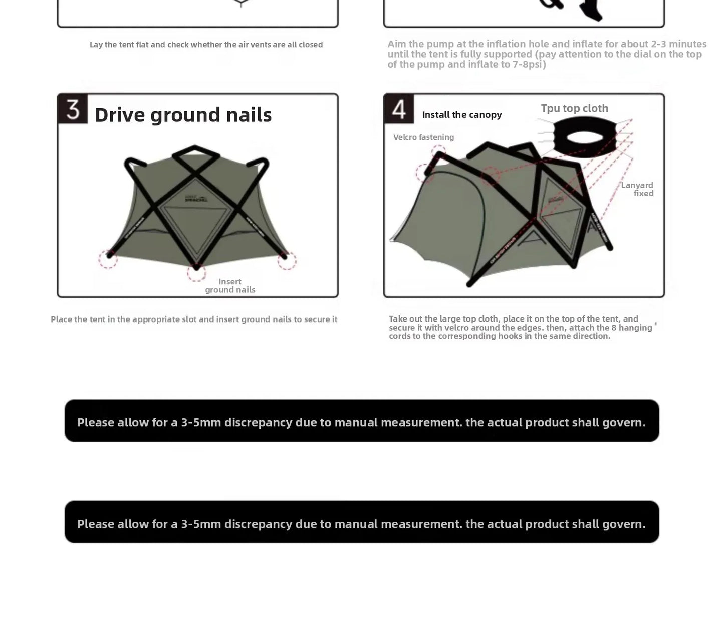 Portable Inflatable Ball Tent for Outdoor Camping | Heavy Rain Shelter