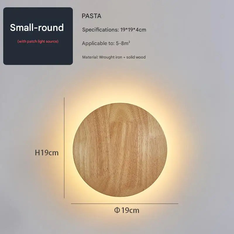 Nordic Wooden Wall Lamp | Creative LED Atmosphere Light