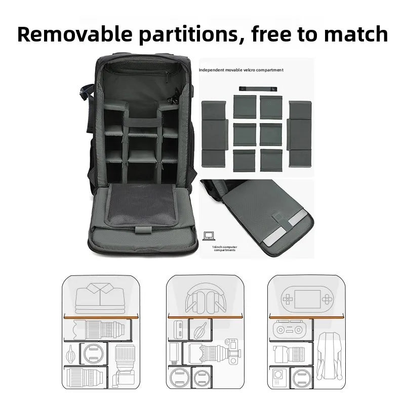 Waterproof Dual-Shoulder Camera Bag | Large Capacity Backpack