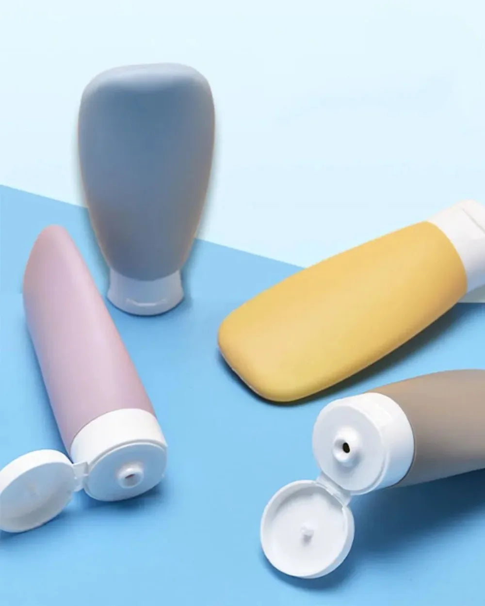 4Pcs 60ml Travel Bottle Set | Refillable Cosmetic Containers