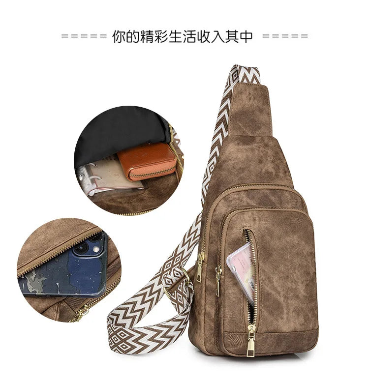 Stylish PU Leather Women Sling Bag | Versatile Crossbody Pack