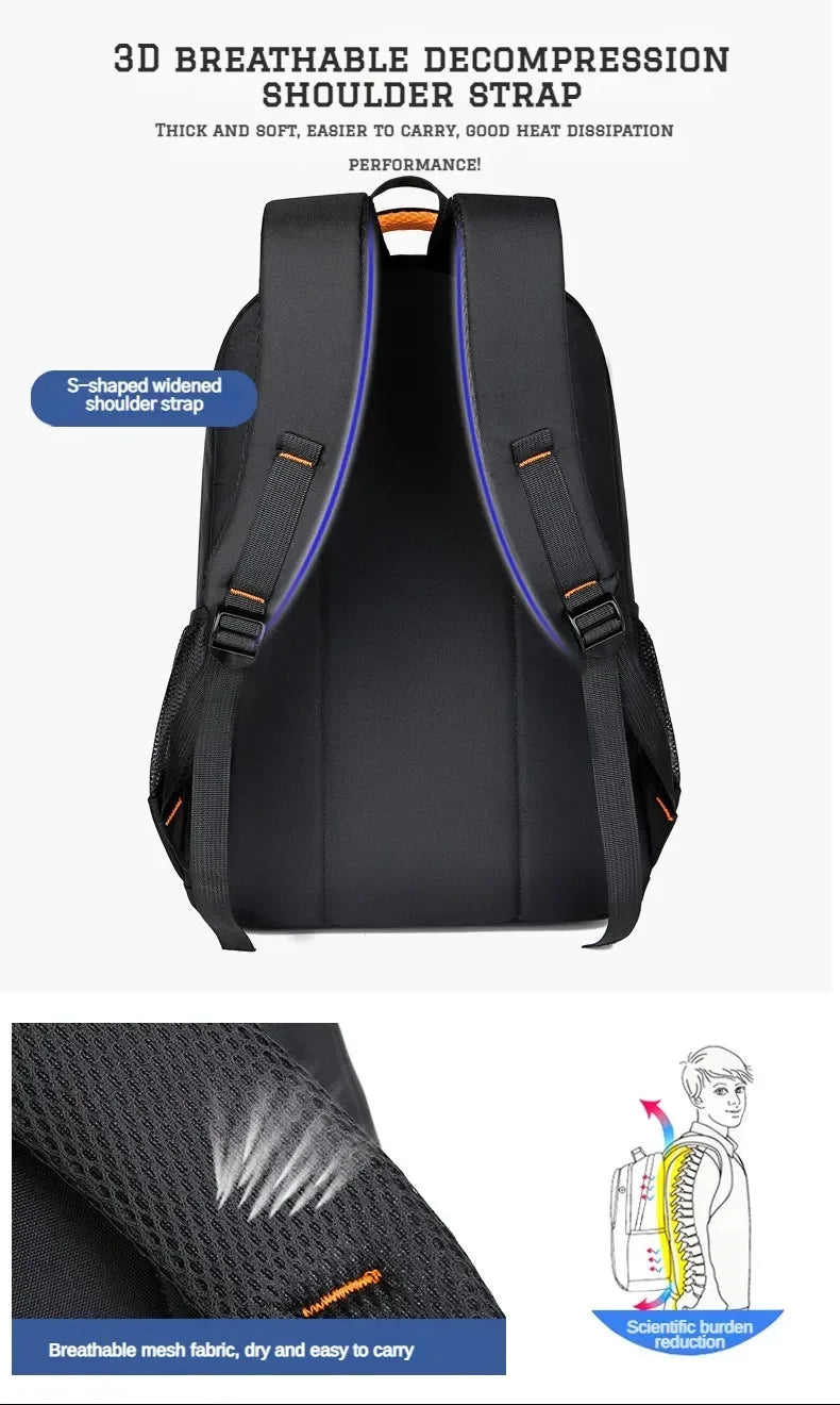 Men's Oxford Waterproof Backpack | Stylish School & Travel Bag