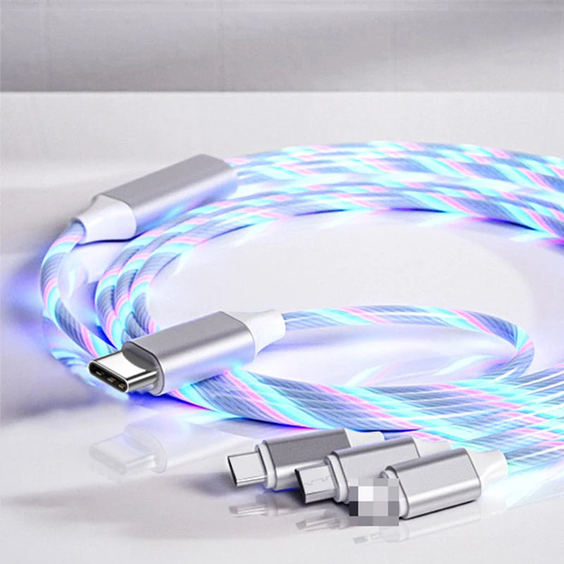 Glowing LED Light USB-C 3IN1 Fast Charging Cable | Universal Phone Charger