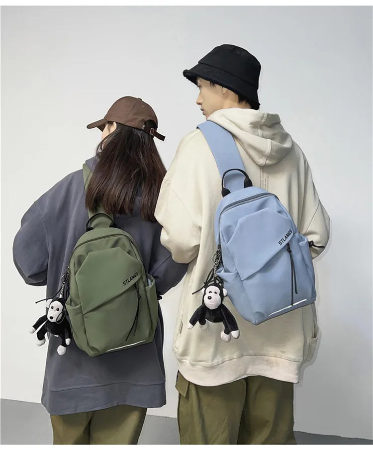 Unisex Korean Style Crossbody Bag | Lightweight & Portable