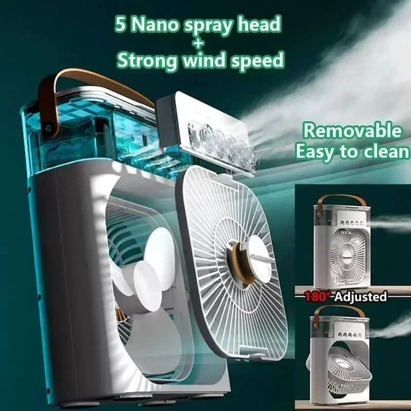 3-in-1 Portable Air Conditioner & Fan | Humidifier & Night Light