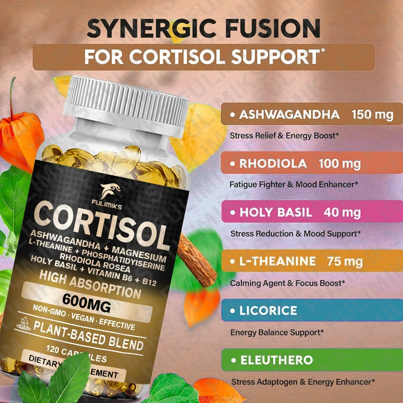Premium Cortisol Softgel - Balance Stress & Boost Energy