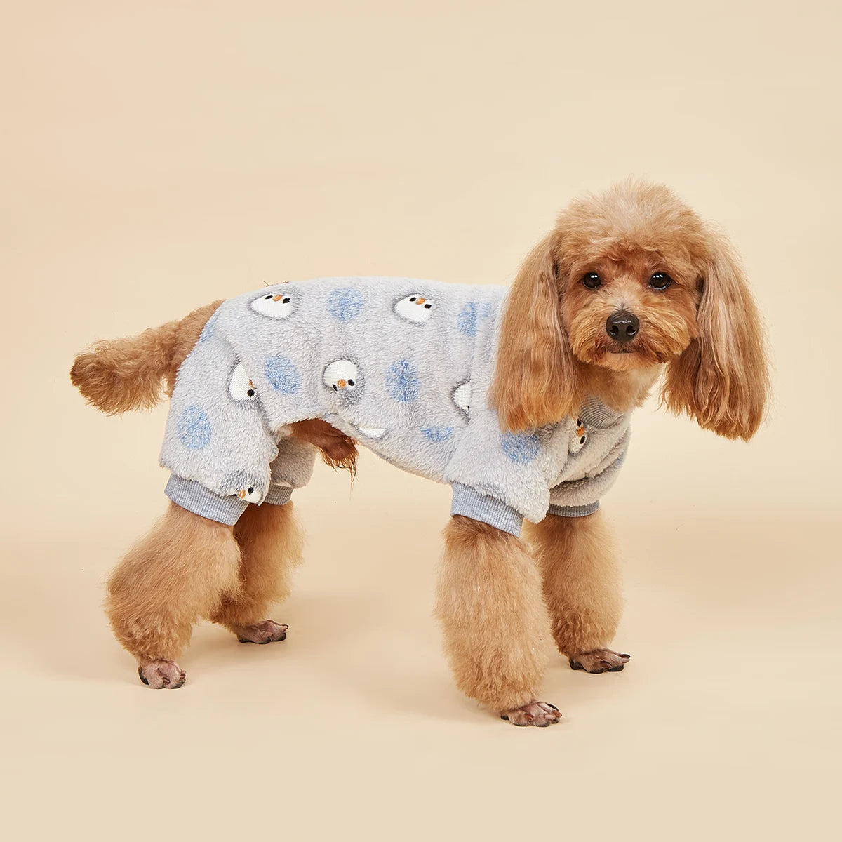 Cozy Winter Dog Pajamas for Small Dogs | Fleece Pajamas for Puppies