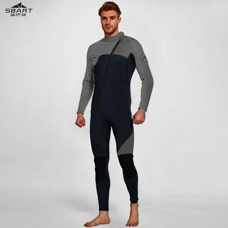 3mm Neoprene Full Sleeve Wetsuit for Men | Perfect for Water Sports
