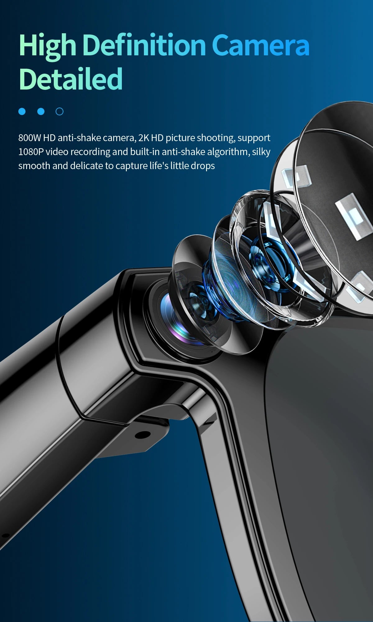 4K Smart AI Glasses with Camera and Voice Translation Features