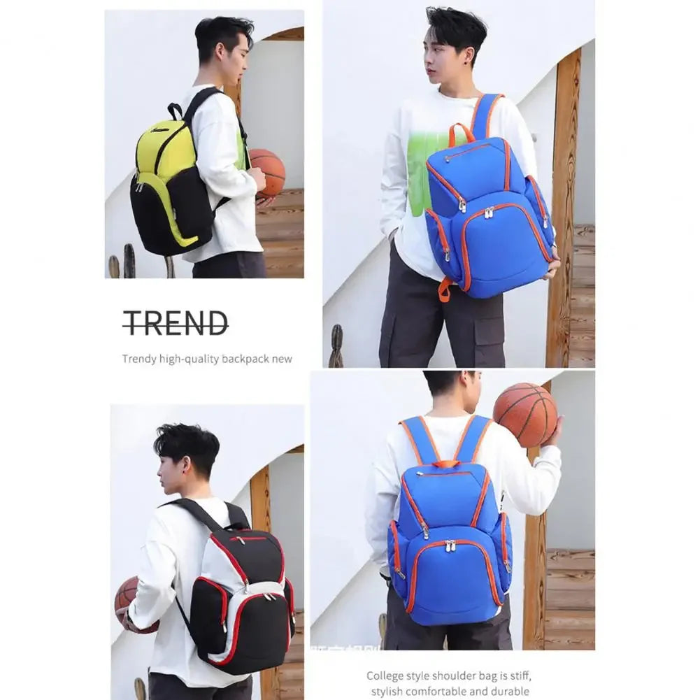 Large Capacity Basketball Backpack with Ball Holder | Sporty & Functional