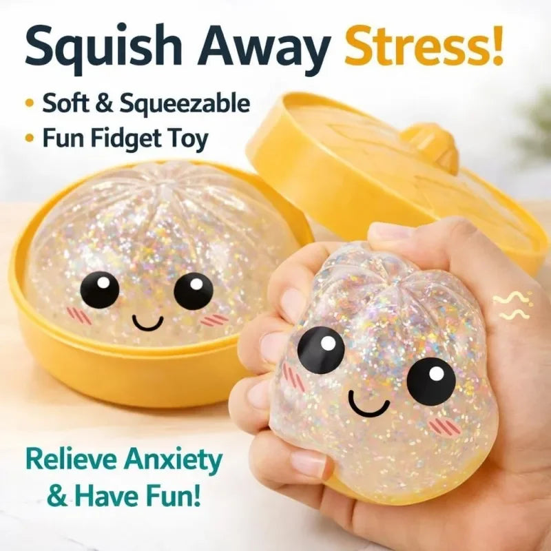 Simulation Flash Dumpling Pressure Ball Slow Rebound Soft Pinch Decompression Office Home Decorat Children Adults Birthday Gifts
