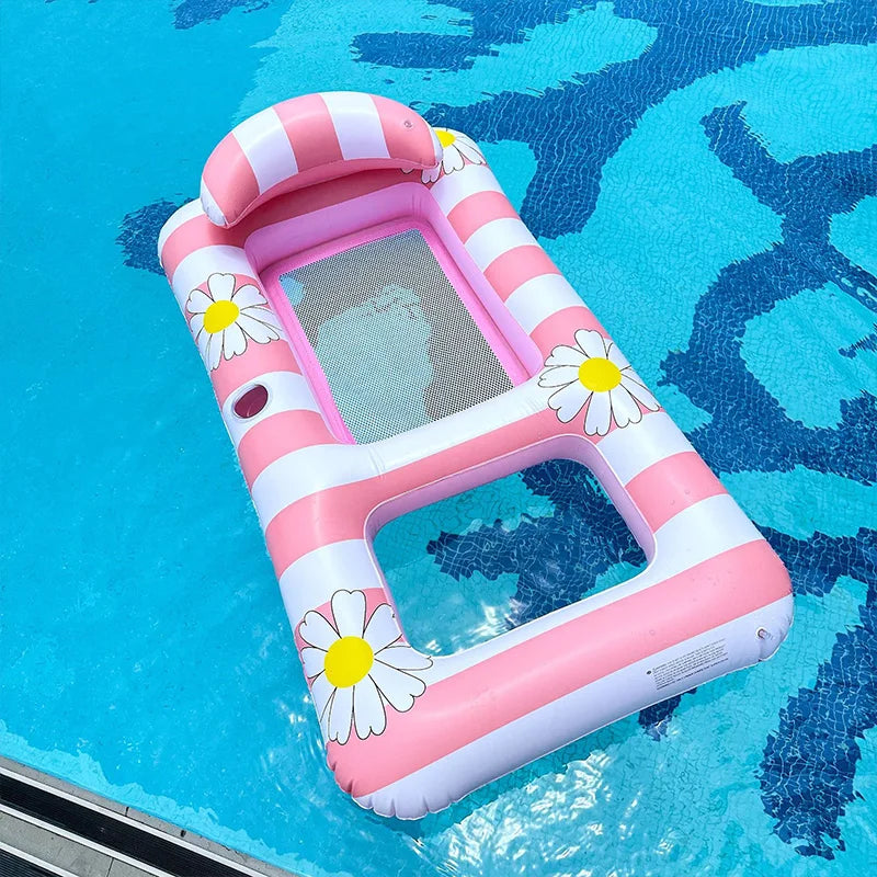 Inflatable Water Hammock Pool Float | Comfortable Beach Lounger