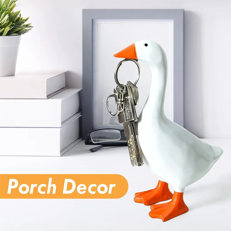 Cute Goose Key Storage Rack | Quirky Office Desk Decor