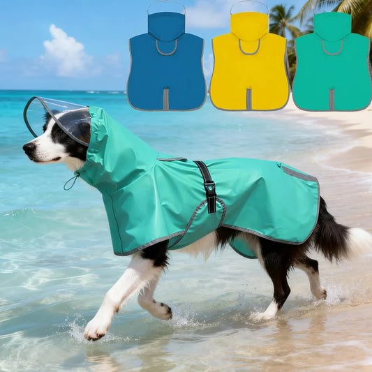 Waterproof Dog Raincoat | Reflective Hooded Pet Gear for Dogs