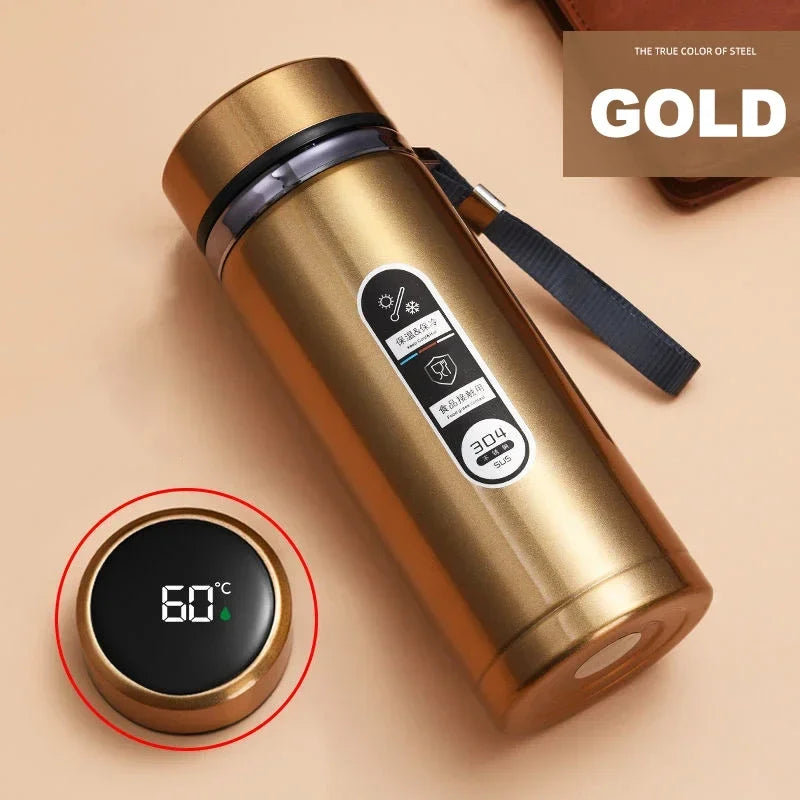 Stainless Steel Vacuum Flask with LED Temperature Display | 500ML-1L