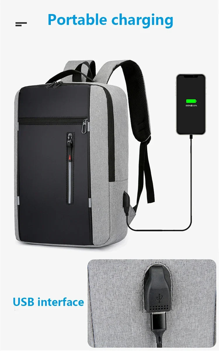Waterproof Business Laptop Backpack | High Capacity & USB Charger