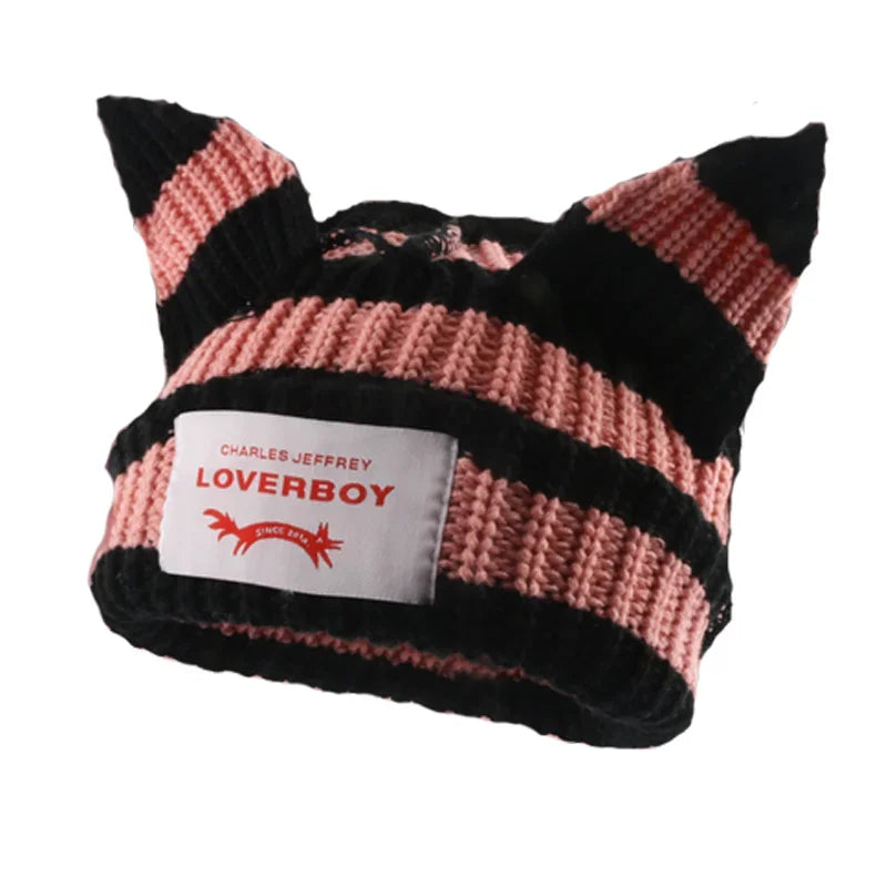 Unisex Long Fox Ears Knitted Beanie | Y2K Bunny Rabbit Hat