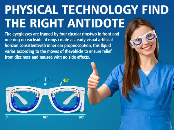 Anti-Motion Sickness Glasses | Lightweight Travel Nausea Relief