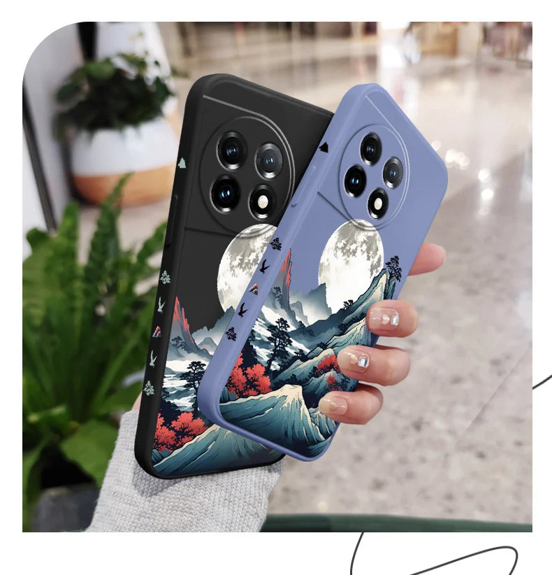 Smoke Mountain Phone Case For Oneplus 13 13R 12 12R 11 11R 10 10R 10T 9R 9RT 9 8T 8 7 7T Pro 5G Liquid Silicone Cover