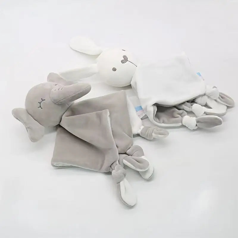 Cute Elephant Plush Teether Rattle for Newborns | Soft Blanket Toy