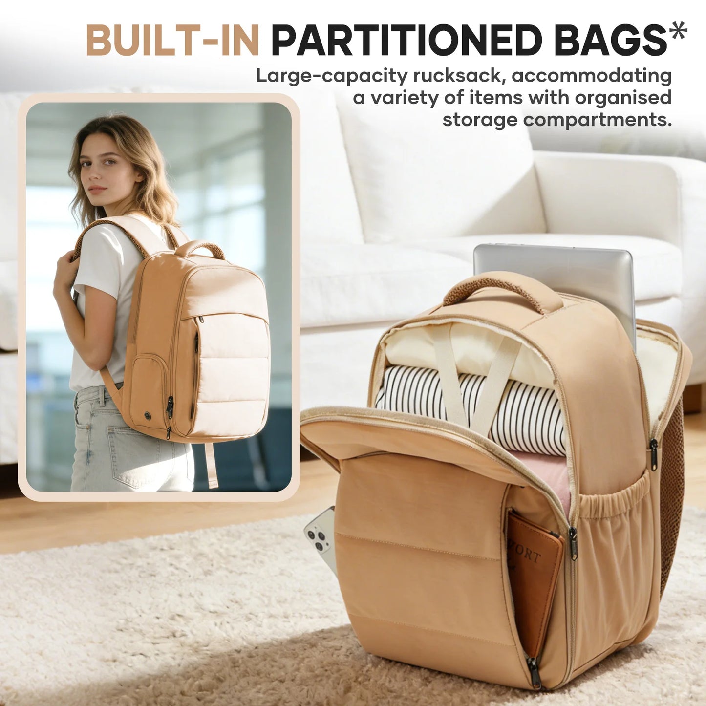 Airline Approved Travel Backpack | Compact Carry-On Bag