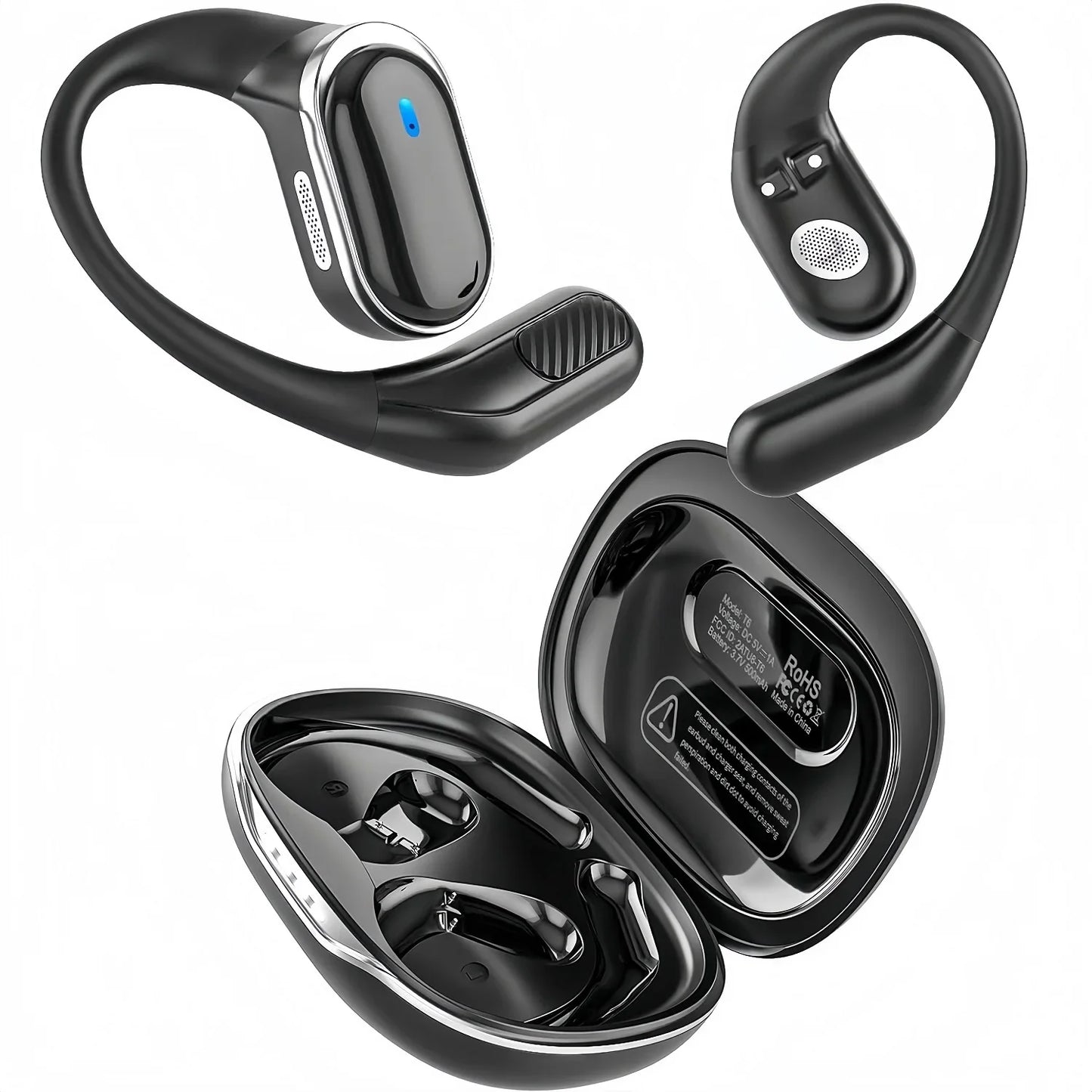 Bluetooth Wireless Earphones with Mic | Comfortable Air Conduction Design