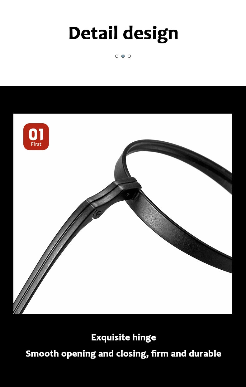 Ultra-Light Titanium Round Glasses Frames | Retro Unisex Eyewear