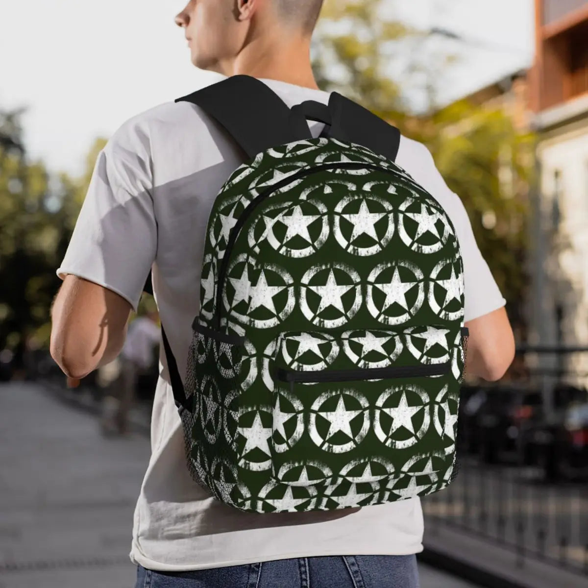 Versatile Military Style Student Backpack for School & Travel