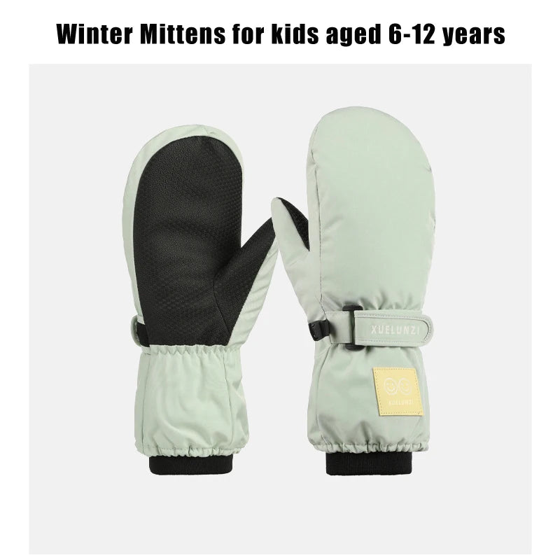 Waterproof Kids Ski Mittens | Warm Insulated Gloves for Winter Fun