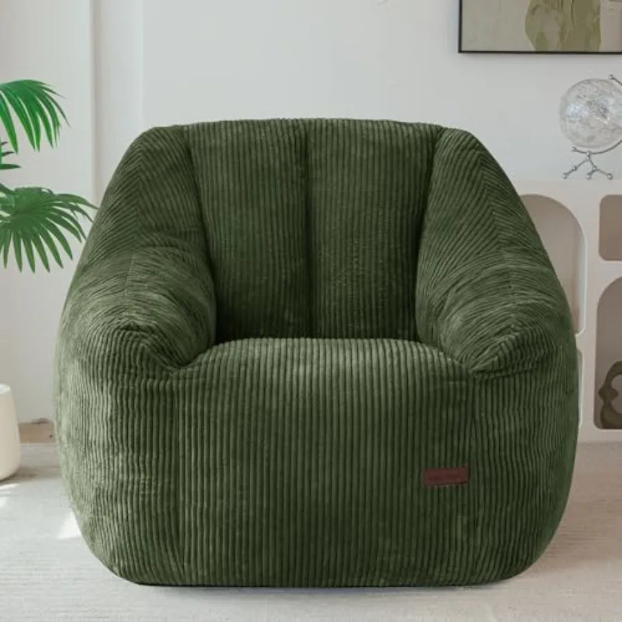 Dark Green Bean Bag Chair | Ultimate Cozy Floor Sofa