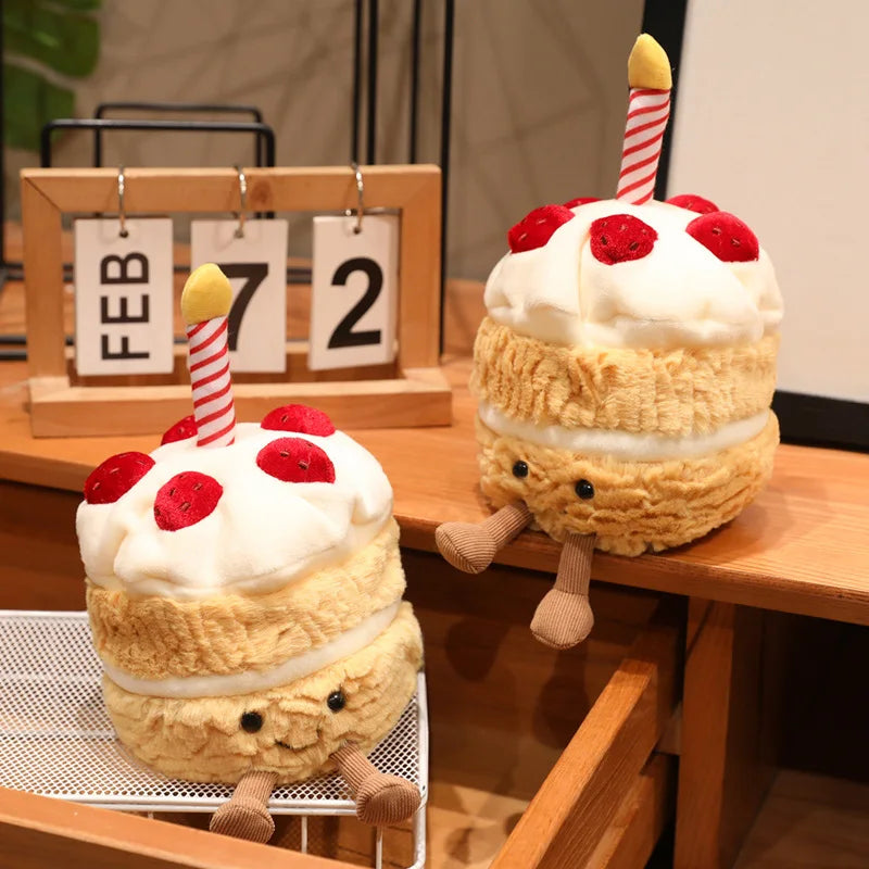 16cm Strawberry Cake Plush Doll | Sweet Pillow Party Prop