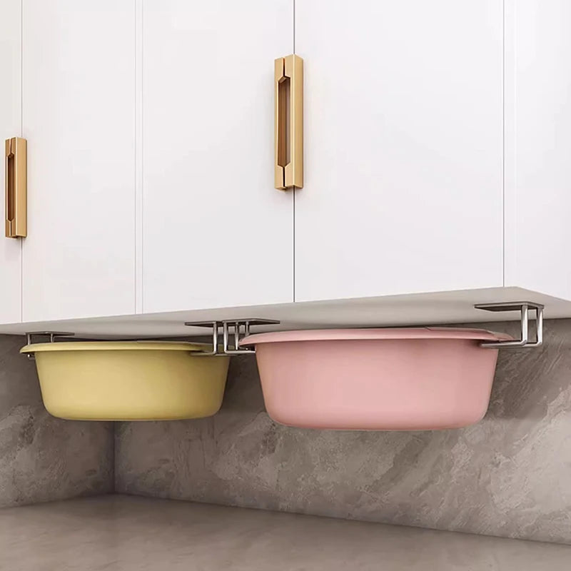 Stylish Wall Mounted Kitchen Rack | Modern Pot Lid Storage Solution