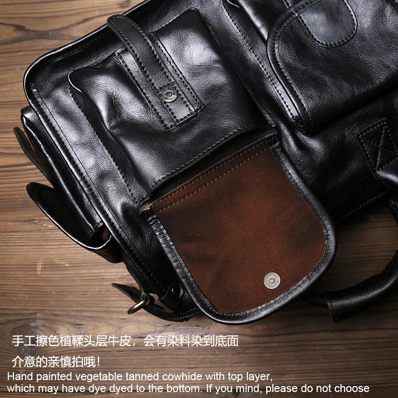Vintage Handbag | Genuine Leather Crossbody Bag for Men