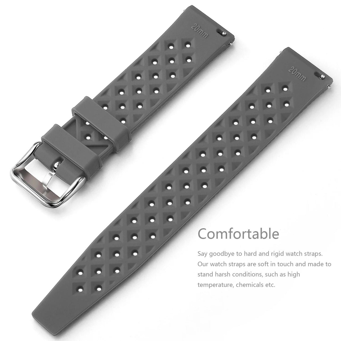 Tropical Silicone Watch Band | Quick Release Rubber Strap