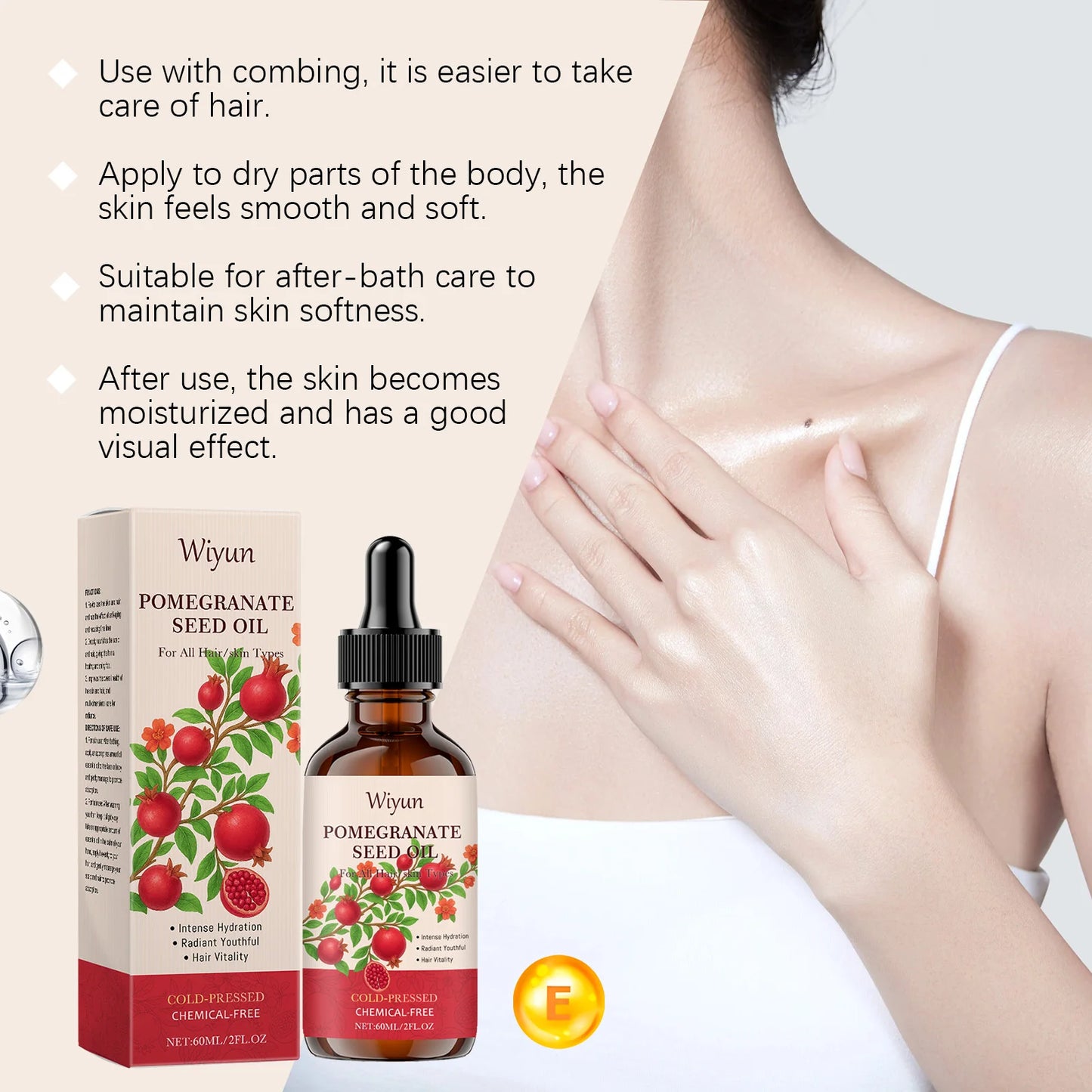 Pomegranate Seed Essential Oil | Deep Moisturizing for Hair & Skin