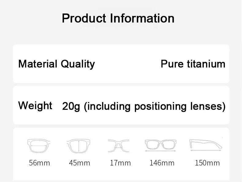 Ultralight Double Bridge Pilot Eyeglasses | Pure Titanium Frames
