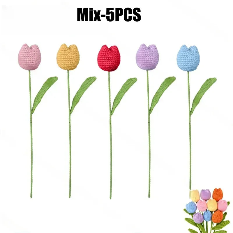 Handmade Knitting Flowers | Versatile Crochet Decor for Every Occasion