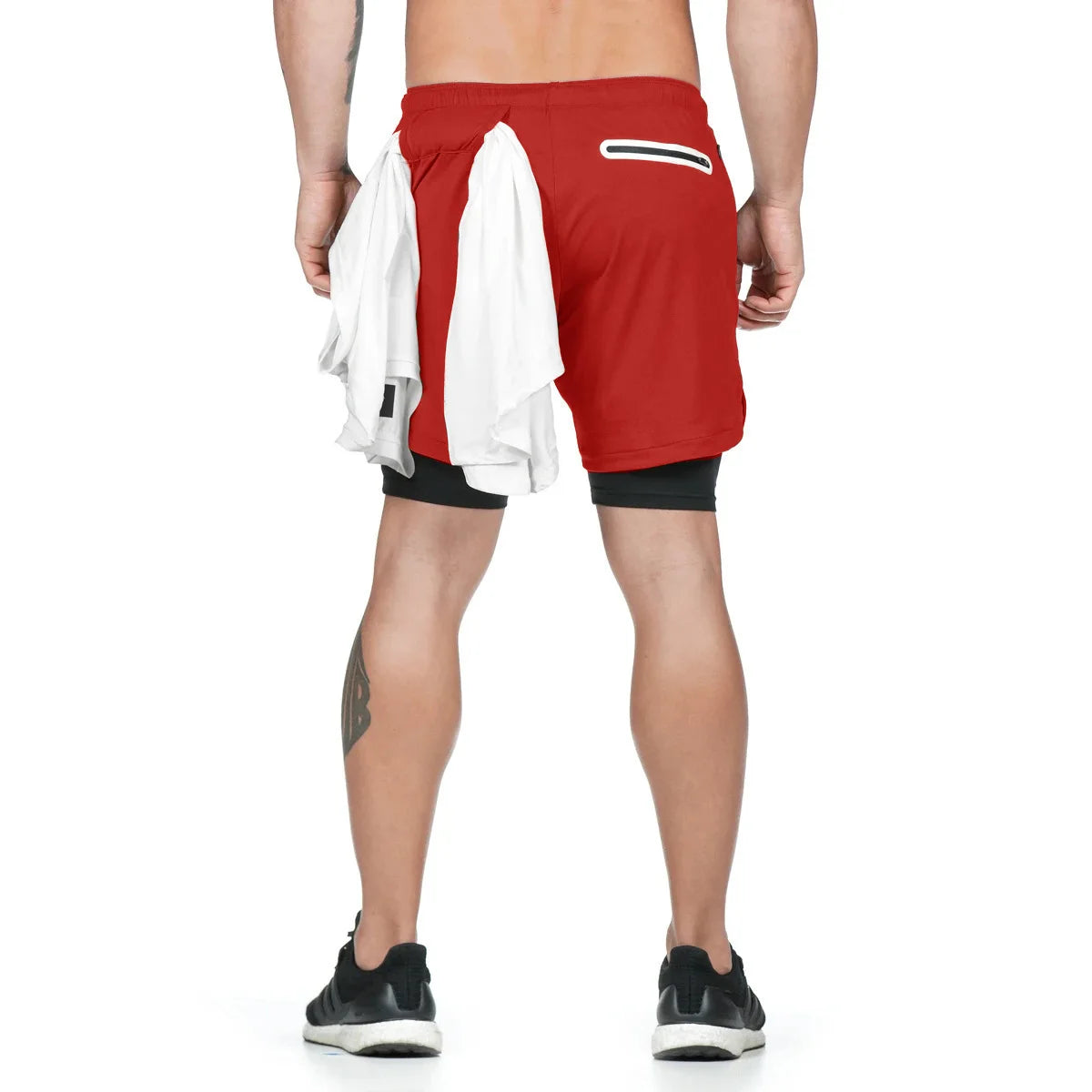 Men's 2 in 1 Compression Shorts | Quick Dry Gym & Running Shorts