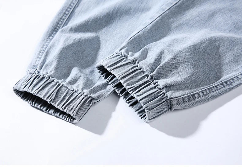 Men's Harem Denim Cargo Pants | Casual Streetwear Joggers