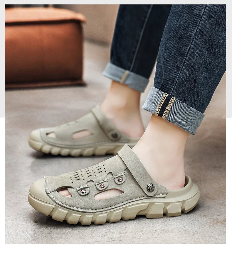 Men’s Two-Way Wearing Hollow Out Sandals | Breathable Summer Footwear