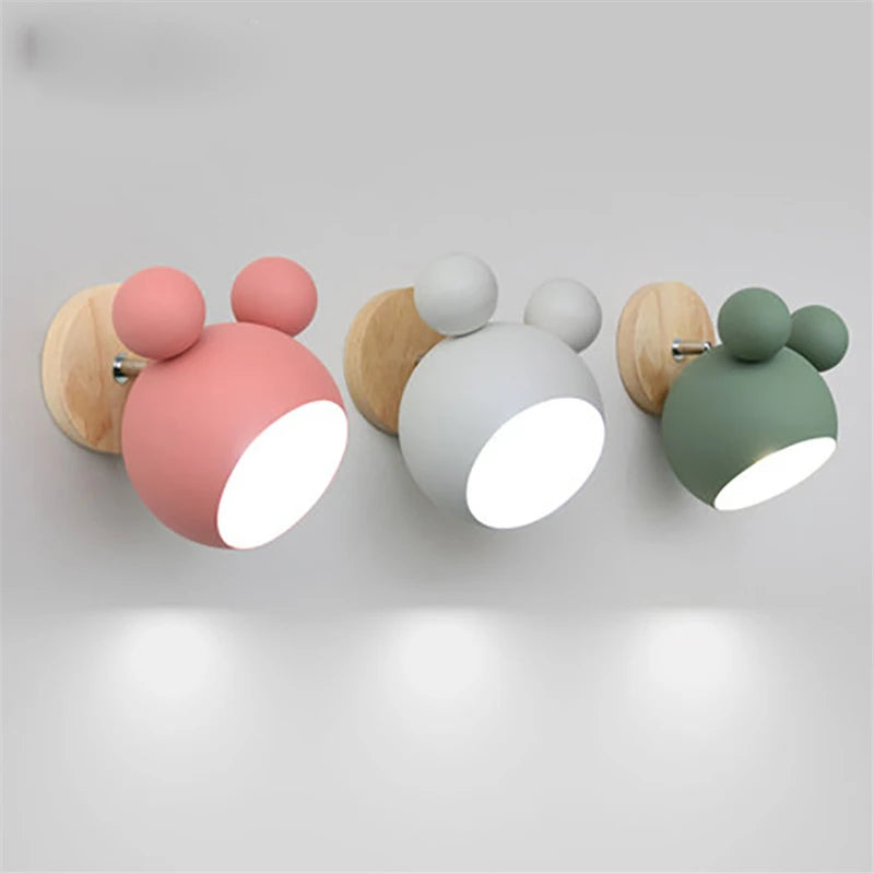 Nordic Mickey Wall Lamp | Lovely Children's Room Lighting