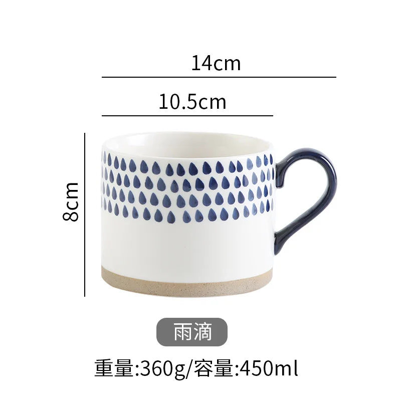 Taza de café de cerámica estilo japonés | Vajilla elegante para todos